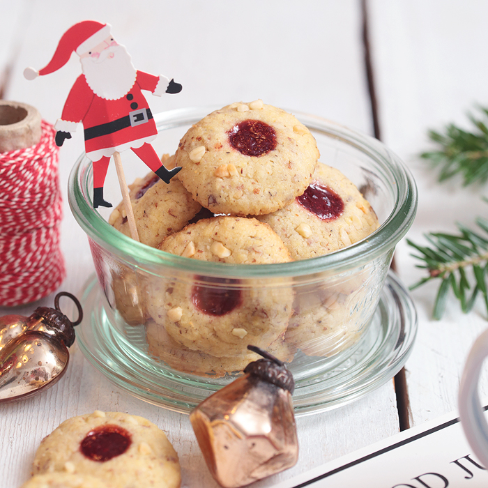 Weihnachtsplätzchen mit Marmelade: Husarenkrapferl und Himbeer-Pistazien-Schnecken